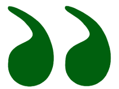 A green background with two white symbols